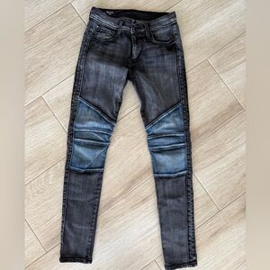 True Religion Black and Gray Skinny Jeans
